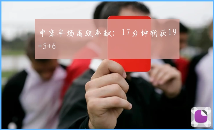 申京半场高效奉献:17分钟斩获19+5+6